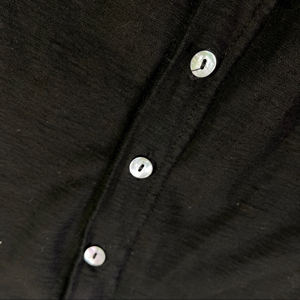 Cut loose Women’s Black button up ,long Sleeve tunic Size XS - Picture 4 of 7